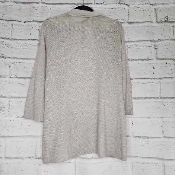 Wilfred Aritzia Silk Cashmere Blend Open Front Knitted Cardigan Gray Size Small - Picture 5 of 11